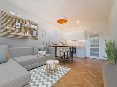 pokoj s kk | Pronájem bytu, 1+kk, 28 m²