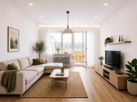obývací pokoj | Prodej bytu, 2+1, 52 m²