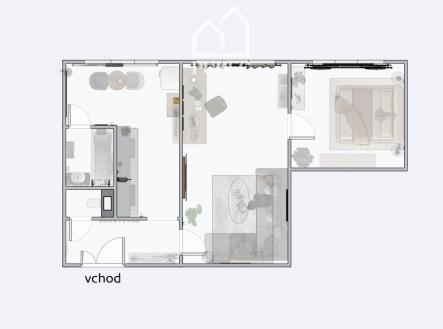 3 | Prodej bytu, 2+1, 55 m²