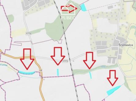 Mapa 1 | Prodej - pozemek, zemědělská půda, 40 855 m²