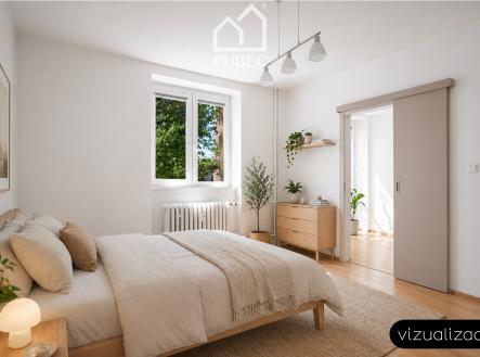 2 vizualizace ložnice | Prodej bytu, 3+1, 64 m²