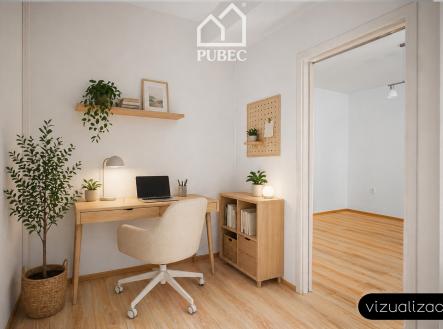 3 vizualizace pracovna | Prodej bytu, 3+1, 64 m²