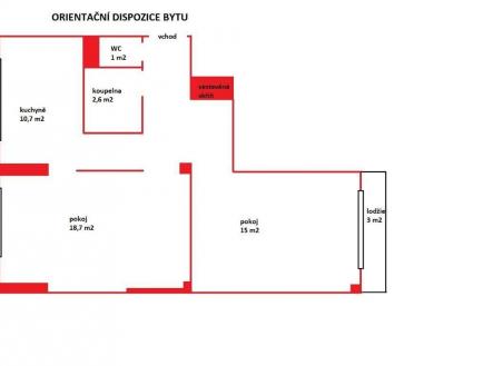 Prodej bytu, 2+1, 60 m²