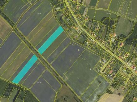 umístění na mapě | Prodej - pozemek, zemědělská půda, 12 797 m²