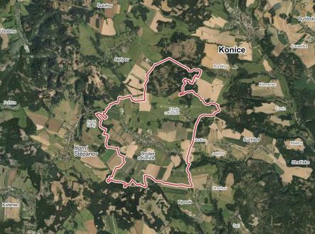 umístění na mapě | Prodej - pozemek, zemědělská půda, 12 797 m²