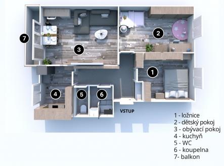 . | Prodej bytu, 3+1, 81 m²