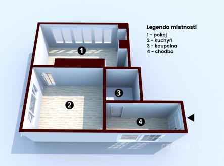 . | Pronájem bytu, 1+1, 42 m²