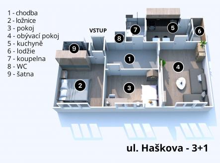 . | Prodej bytu, 3+1, 66 m²
