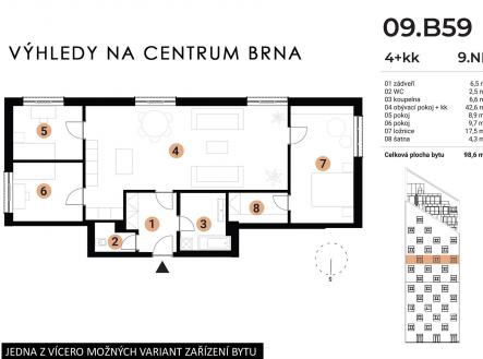 . | Prodej bytu, 4+kk, 99 m²