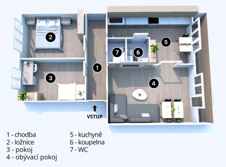 . | Prodej bytu, 3+1, 80 m²