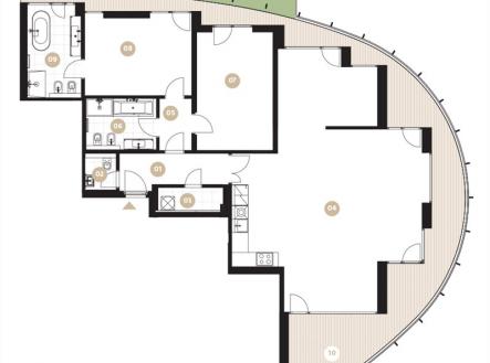 Pronájem bytu, 3+kk, 143 m²