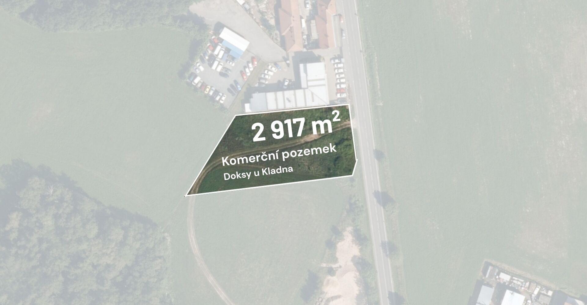 Komerční pozemek 2.917m2, Doksy u Kladna