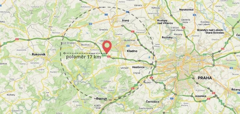 Komerční pozemek 2.917m2, Doksy u Kladna