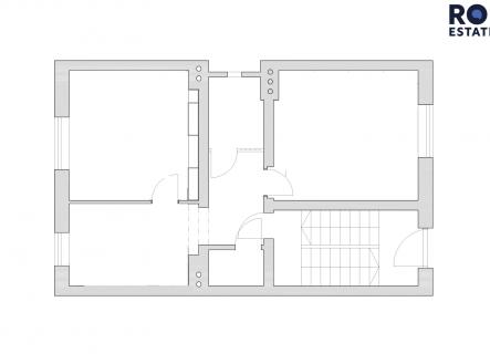 Půdorys Vranova uprav | Pronájem bytu, 2+1, 55 m²