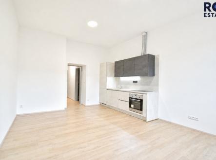 prosvětlený | Pronájem bytu, 2+kk, 39 m²