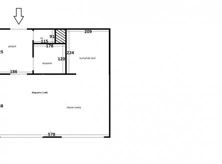 Půdorys | Prodej bytu, 2+kk, 36 m²