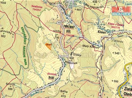 mapka | Prodej - pozemek, trvalý travní porost, 35 805 m²