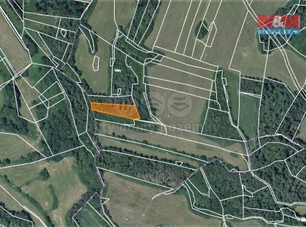 mapka | Prodej - pozemek, les, 2 647 m²