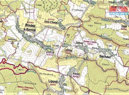 mapka | Prodej - pozemek, zemědělská půda, 1 503 m²