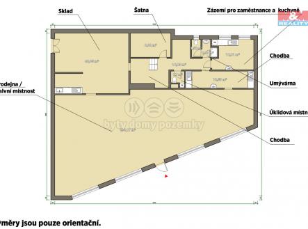 Pronájem - obchodní prostor, 223 m²