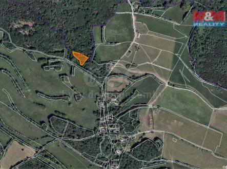 mapka | Prodej - pozemek, les, 2 465 m²