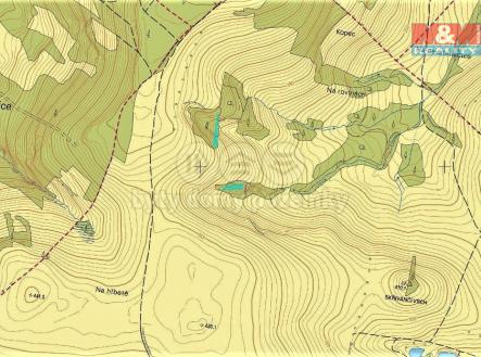 mapka | Prodej - pozemek, les, 725 m²