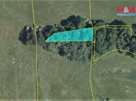 mapka | Prodej - pozemek, les, 725 m²