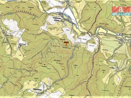 mapka | Prodej - pozemek, les, 2 021 m²