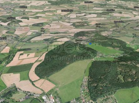 3D mapa 2 b.jpg | Prodej - pozemek, trvalý travní porost, 3 951 m²