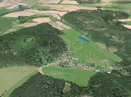 3D mapa 3 b.jpg | Prodej - pozemek, trvalý travní porost, 3 841 m²