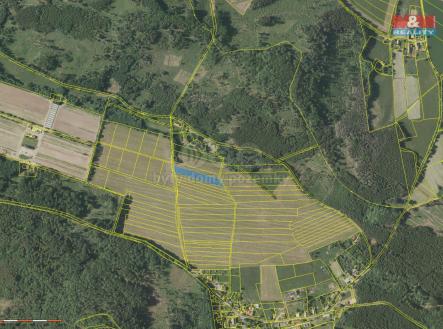 Katastr Ortophoto 1.jpg | Prodej - pozemek, trvalý travní porost, 3 841 m²