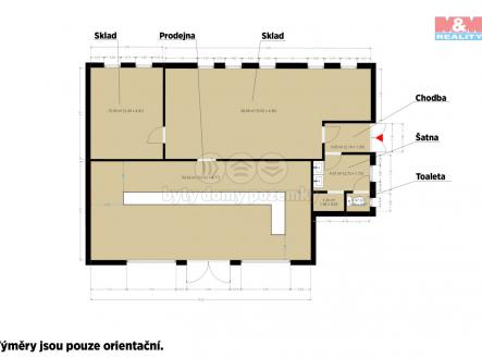 Pronájem - obchodní prostor, 115 m²