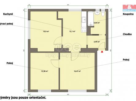Půdorys.jpg | Prodej bytu, 3+1, 63 m²