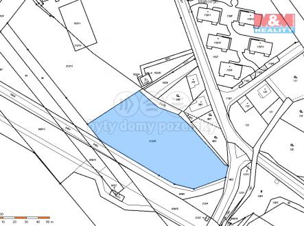 Katastrální mapka | Prodej - pozemek, zahrada, 5 133 m²