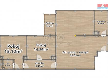 Rozměry.jpg | Prodej bytu, 3+1, 93 m²