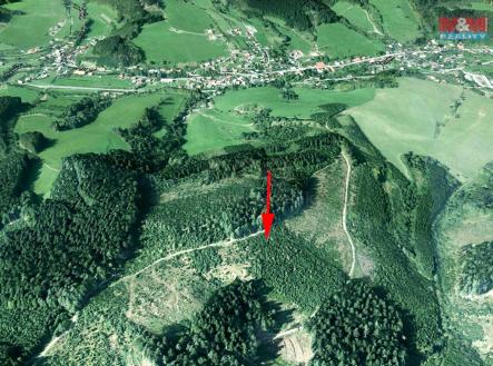 mapka | Prodej - pozemek, les, 8 758 m²