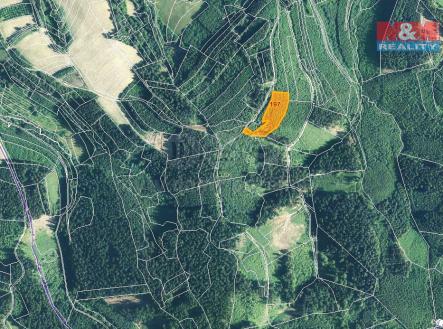 mapka | Prodej - pozemek, les, 8 758 m²