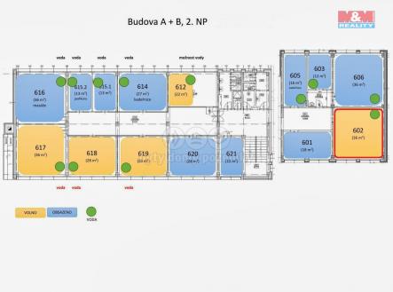 1-ZooBudova A - 2. NP 602.jpg | Pronájem - kanceláře, 36 m²