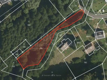 Prodej - pozemek, les, 1 227 m²