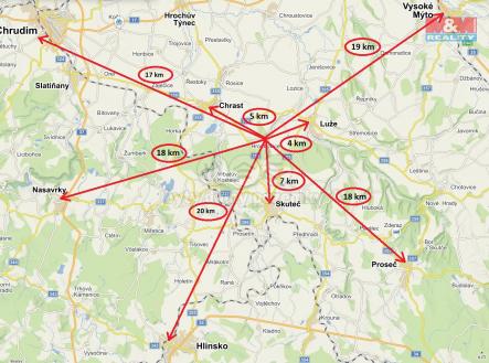 Mapa 1 - vzdálenosti.jpg | Prodej - pozemek pro bydlení, 2 406 m²