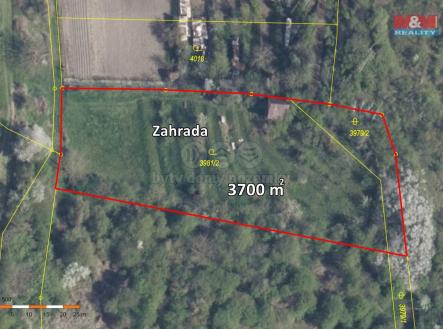 Katastrální mapa | Prodej - pozemek, zahrada, 3 700 m²