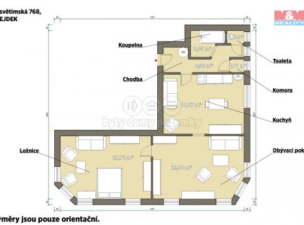 Prodej bytu, 2+1, 82 m²