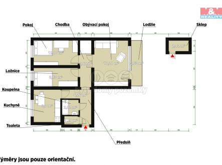 Prodej bytu, 3+1, 70 m²