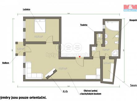 Pronájem bytu, 2+kk, 80 m²