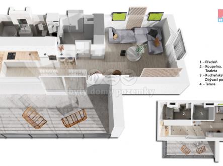 Prodej bytu, 1+kk, 41 m²