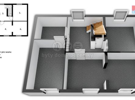 Půdorys suterén | Prodej - chata/rekreační objekt, 162 m²