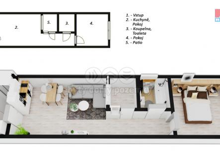 Prodej bytu, 2+kk, 54 m²
