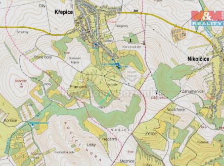 mapka | Prodej - pozemek, les, 553 m²