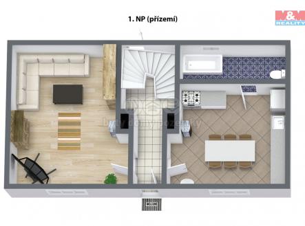 3D-FloorPlan-1NP.jpg | Prodej - dům/vila, 97 m²