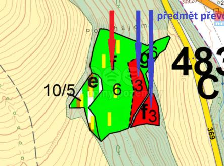 Výstřižek les Vyšehoří.png | Prodej - pozemek, les, 12 990 m²